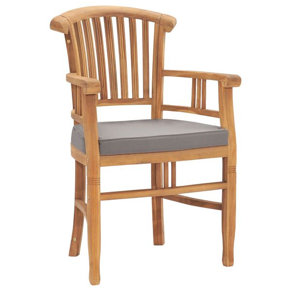 vidaXL Valgomojo komplektas su pagalvėmis, 5 dalių, tikmedžio masyvas