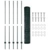 vidaXL Euro tvoros su stulpu 10 x 1,5 m PVC dengtas plienas Žalia