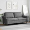 vidaXL Dvivietė sofa, tamsiai pilkos spalvos, 140cm, aksomas