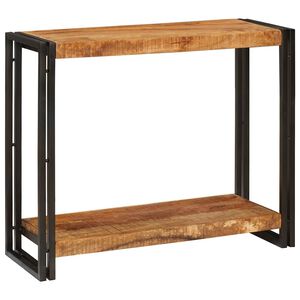 vidaXL Konsolinis stalas Ruda 90 x 33 x 75 cm Kietas mango medis
