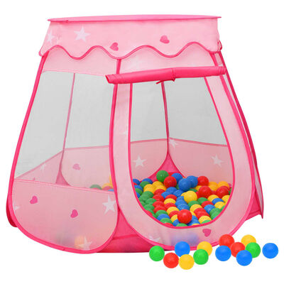 vidaXL Vaikiška žaidimų palapinė, rožinės spalvos, 102x102x82cm