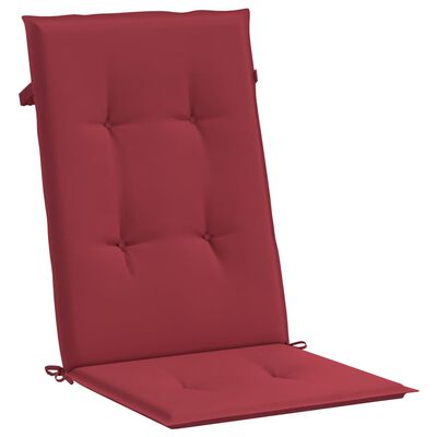 vidaXL Sodo kėdės pagalvėlės, 2vnt., vyno, 120x50x3cm, audinys