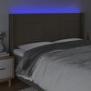vidaXL Galvūgalis su LED, taupe spalvos, 163x16x118/128cm, audinys
