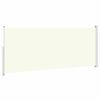 vidaXL Ištraukiama šoninė kiemo pertvara, kreminės spalvos, 200x500cm
