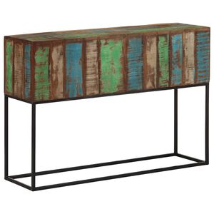 vidaXL Konsolinis staliukas, 110x30x75cm, perdirbta mediena ir geležis