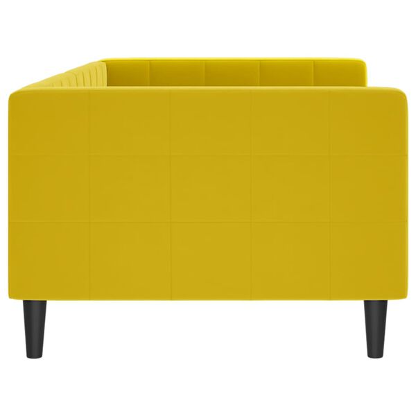 vidaXL Sofa, geltonos spalvos, 90x200cm, aksomas