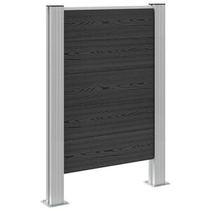 vidaXL Atliekų konteinerio tvora Pilka 85 x 12 x 115 cm Alavas ir WPC