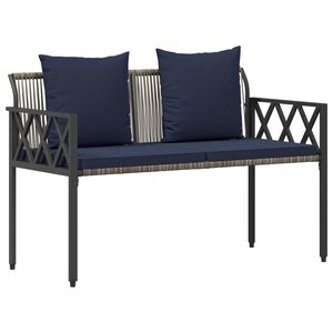 vidaXL Lauko suoleliai 2 -Seater 116 x 56 x 75 cm poliratanas