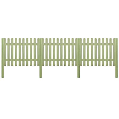 vidaXL Apsauginė tvora, 5,1m, 170cm, 6/9cm, impregnuota pušies mediena