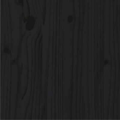 vidaXL Lovos rėmas, juodos spalvos, 120x200cm, pušies medienos masyvas
