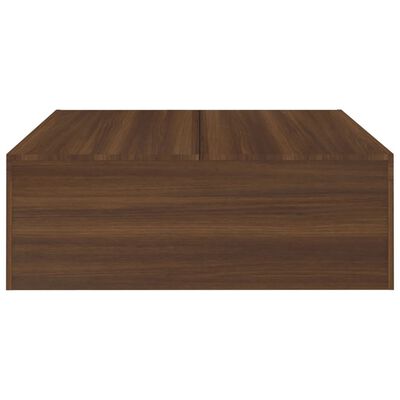 vidaXL Kavos staliukas, rudas ąžuolo, 100x100x35cm, apdirbta mediena