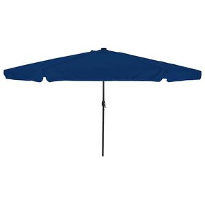 vidaXL Sodo skėtis 395 x 395 x 245 cm Poliesteris Apvali Azurblau