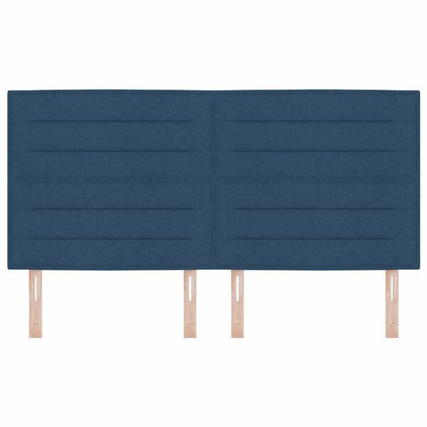 vidaXL Galvūgalis su galvūgalio Mėlyna 180 cm Dirbtinė oda