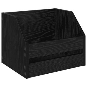 vidaXL Vinilo albumų dėžė Juodojo ąžuolo 38 x 30 x 29 cm