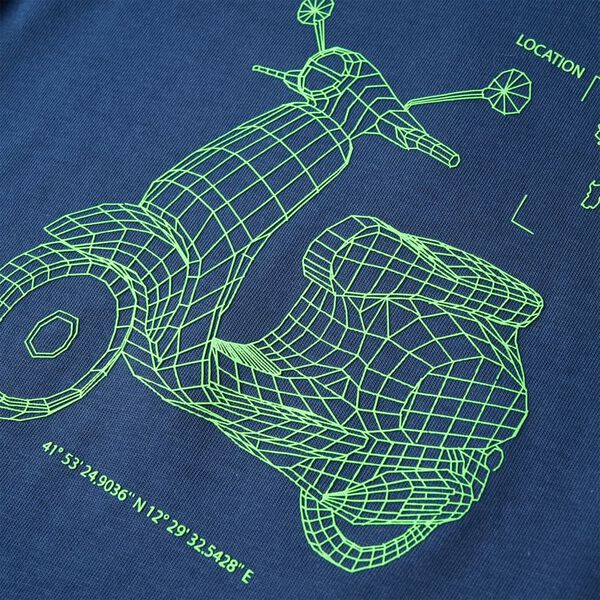 Vaikiški marškinėliai, tamsiai mėlynos spalvos, 140 dydžio