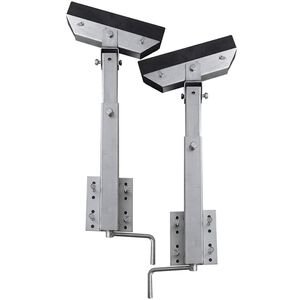 vidaXL Valties priekabos atramų su skersiniais rinkinys, 2vnt., 63&ndash;88cm