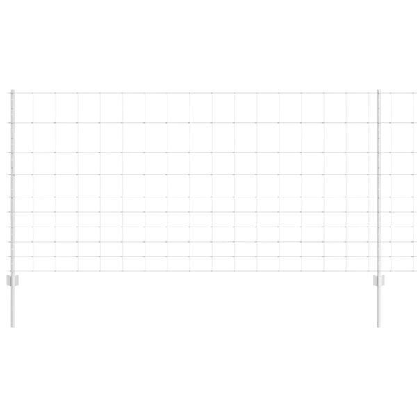 vidaXL Tvora su stulpais Sidabro 1,2 x 25 m Plienas