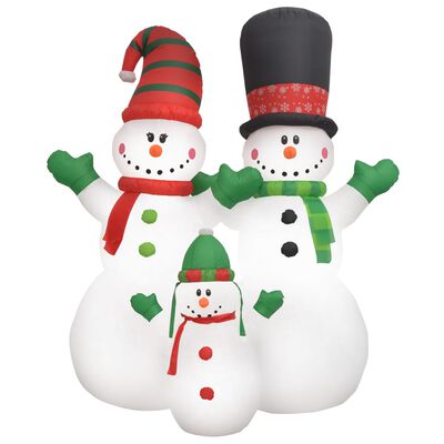 vidaXL Pripučiamų sniego senių šeima, kalėd. dekor., LED, IP44, 240cm