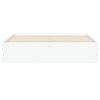 vidaXL Lovos rėmas su stalčiais, baltas, 150x200cm, apdirbta mediena