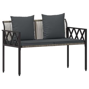 vidaXL Lauko suoleliai 2 -Seater 116 x 56 x 75 cm poliratanas
