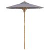 vidaXL Sodo skėtis &Oslash; 180 x 230 cm Bambukas Apvali Tamsiai pilka