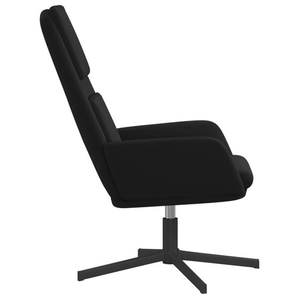 vidaXL Poilsio kėdė, juodos spalvos, aksomas