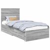 vidaXL Lovos rėmas Pilkas Sonoma 90 x 190 cm Apdirbta mediena