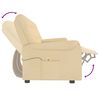 vidaXL Keturvietis atlošiamas masažinis krėslas, kreminis