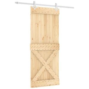 vidaXL Slankios durys Natūrali ir Balta 85 x 210 cm