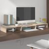 vidaXL Monitoriaus stovas, 80x24x10,5cm, pu&scaron;ies medienos masyvas