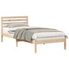 vidaXL Lovos rėmas Ruda 100 x 220 cm Kietos pu&scaron;ies mediena