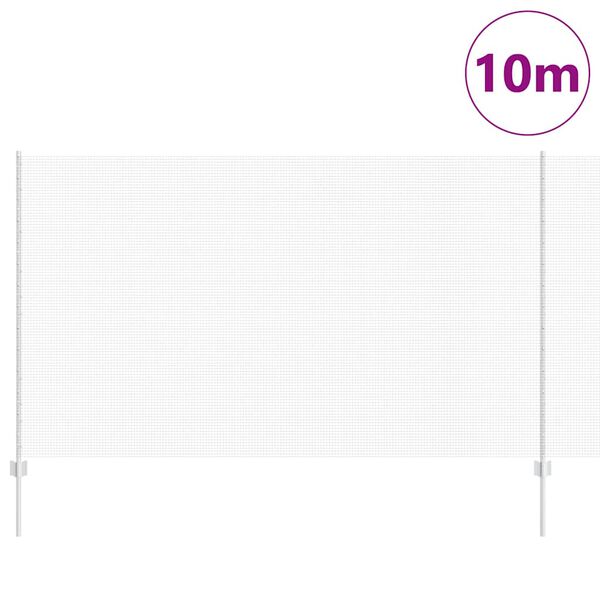 vidaXL Tvora su stulpais Sidabro 1,4 x 10 m Plienas