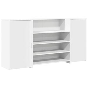 vidaXL Registratūros stalas, baltas, 200x50x103,5 cm, inžinerinė mediena