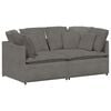 vidaXL Modulinė sofa su pagalvėlėmis, &scaron;viesiai pilka, velvetas, audinys