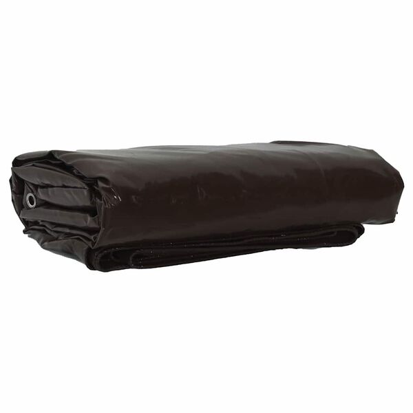 vidaXL Tentinis audinys 650g / m&sup2; Ruda 4 x 8 m Drobė su PVC danga