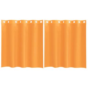 vidaXL Voile užuolaidos su įvorėmis, 2vnt., oranžinis, 140x140cm