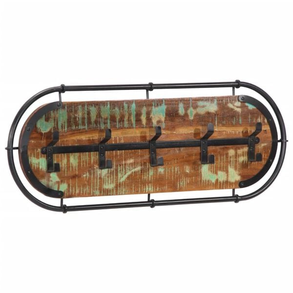 vidaXL Prie sienos montuojama paltų kabykla su 5 kabliukais, perdirbta