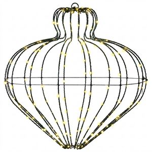 vidaXL Kalėdų finialo &scaron;viesa 192 LED &Scaron;ilta balta Skersmuo 40 x 40 cm