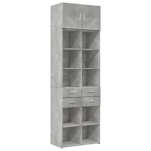 vidaXL Spintelė daiktams, betono, 70x42,5x225cm, apdirbta mediena