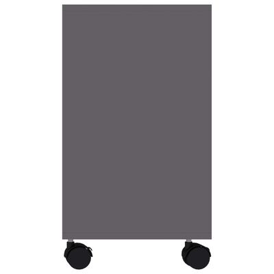 vidaXL Šoninis staliukas, pilkos spalvos, 70x35x55cm, mediena