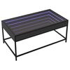 vidaXL Kavos staliukas su Infinity LED lemputėmis, juodas, 90x50x41cm