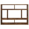 vidaXL Sieninė lentyna, dūminio ąžuolo, 75x16x55cm, apdirbta mediena