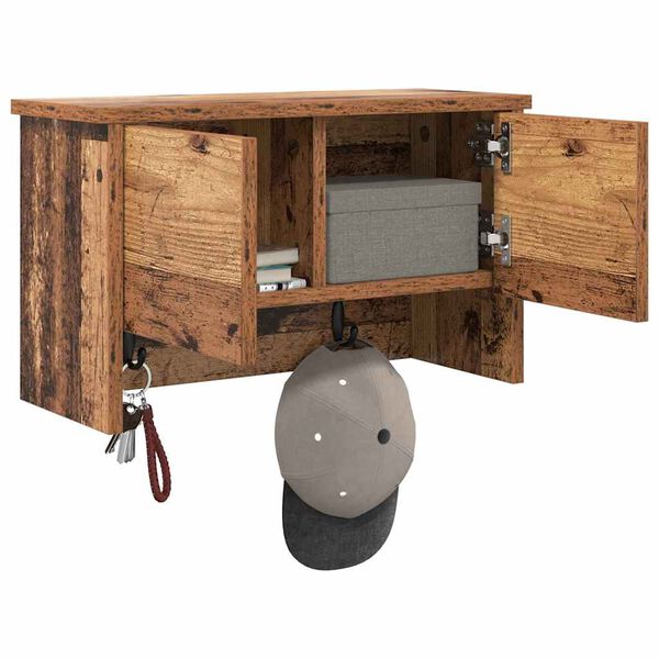 vidaXL Prikabinamas paltas su lentyna Senas medis 50 x 20 x 30 cm