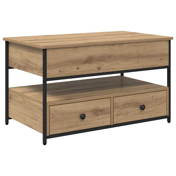 vidaXL Kavos staliukas su stalčių Amatininkų ąžuolas 85 x 50 x 50 cm