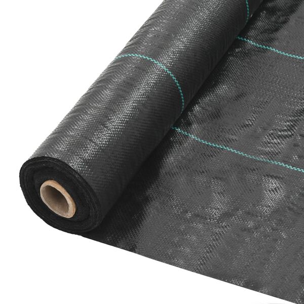 vidaXL Agroplėvelė nuo piktžolių ir &scaron;aknų, juoda, 2x5 m, PP