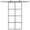 vidaXL Stumdomos durys su įrangos rinkiniu, 102,5x205cm, ESG/aliuminis