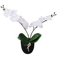 vidaXL Dirbtinė orchidėja su vazonu, 30 cm, balta