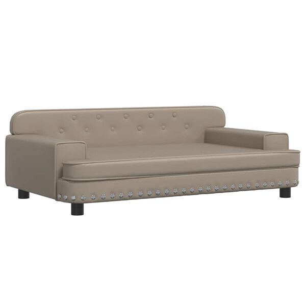 vidaXL Vaiki&scaron;ka sofa, kapučino spalvos, 90x53x30cm, dirbtinė oda