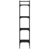 vidaXL Knygų lentyna, 4 aukštų, juoda, 35x30x138,5cm, apdirbta mediena