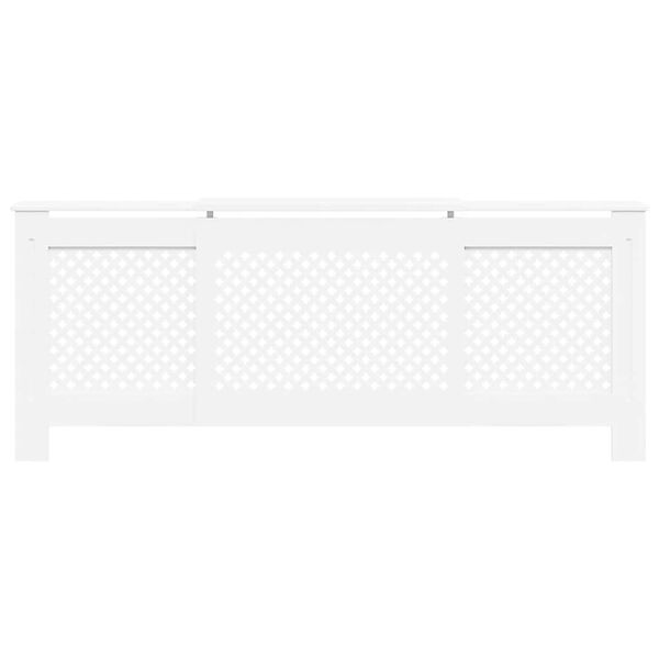 vidaXL Radiatoriaus uždangalas, baltos spalvos, 205cm, MDF